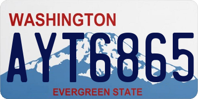WA license plate AYT6865