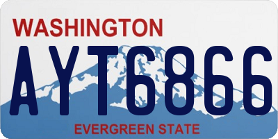 WA license plate AYT6866