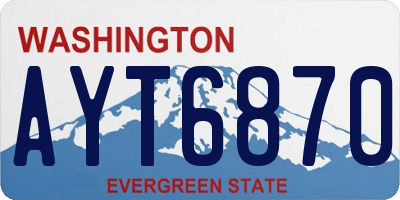 WA license plate AYT6870
