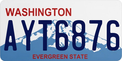 WA license plate AYT6876