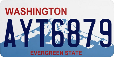WA license plate AYT6879
