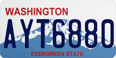 WA license plate AYT6880