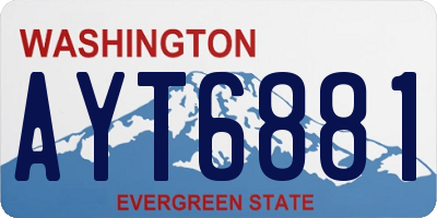 WA license plate AYT6881