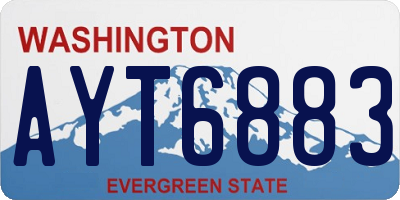 WA license plate AYT6883