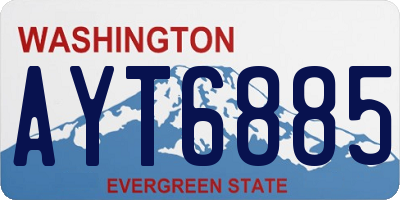 WA license plate AYT6885