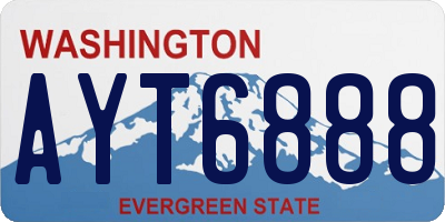 WA license plate AYT6888