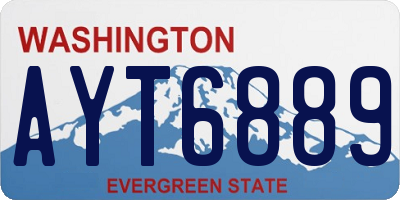 WA license plate AYT6889
