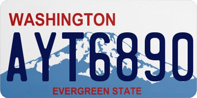 WA license plate AYT6890