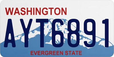 WA license plate AYT6891