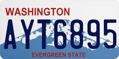 WA license plate AYT6895
