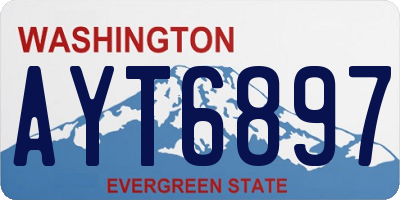 WA license plate AYT6897