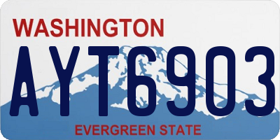 WA license plate AYT6903