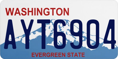 WA license plate AYT6904