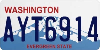 WA license plate AYT6914