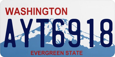 WA license plate AYT6918