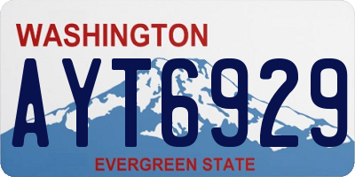WA license plate AYT6929