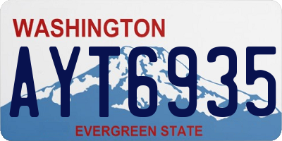 WA license plate AYT6935