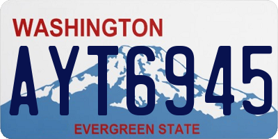 WA license plate AYT6945