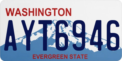 WA license plate AYT6946
