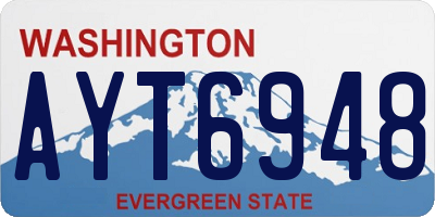 WA license plate AYT6948