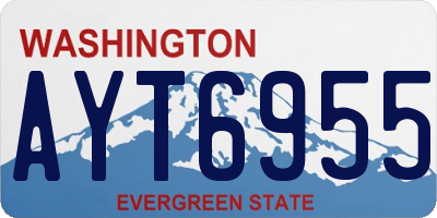 WA license plate AYT6955