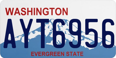 WA license plate AYT6956