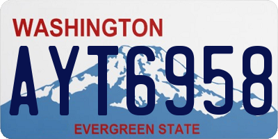 WA license plate AYT6958