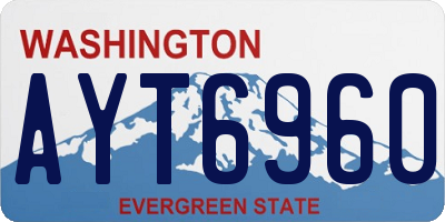 WA license plate AYT6960