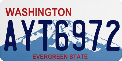 WA license plate AYT6972