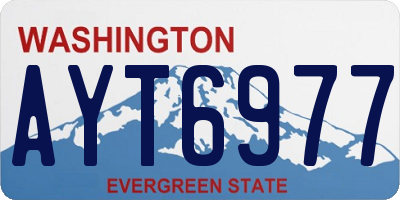 WA license plate AYT6977