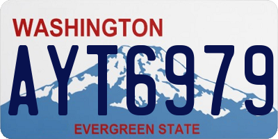 WA license plate AYT6979