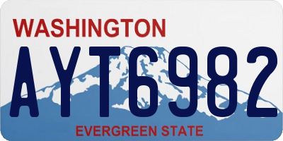 WA license plate AYT6982