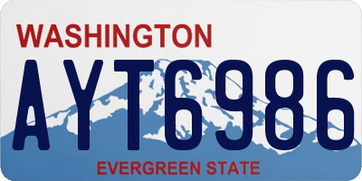 WA license plate AYT6986