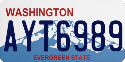 WA license plate AYT6989