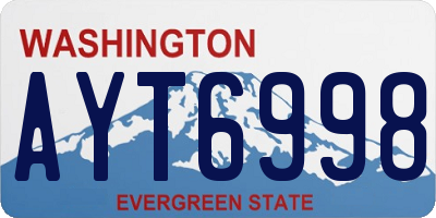WA license plate AYT6998
