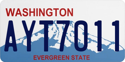 WA license plate AYT7011