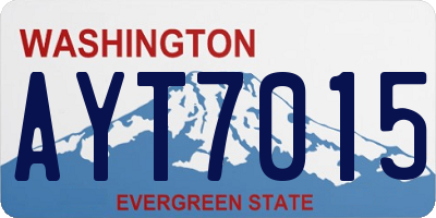 WA license plate AYT7015