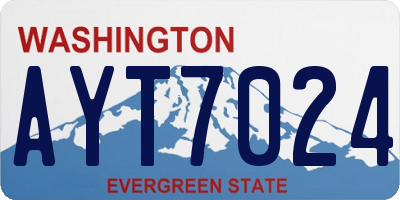 WA license plate AYT7024