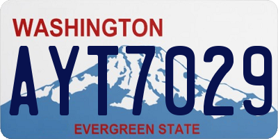 WA license plate AYT7029