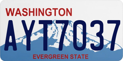 WA license plate AYT7037