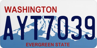 WA license plate AYT7039