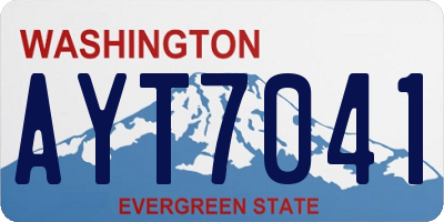 WA license plate AYT7041