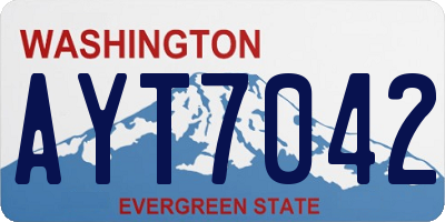 WA license plate AYT7042