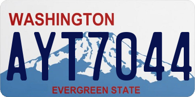 WA license plate AYT7044