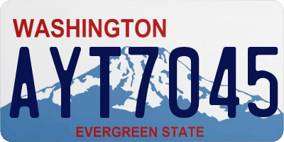 WA license plate AYT7045