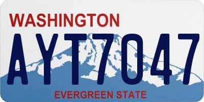 WA license plate AYT7047