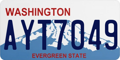 WA license plate AYT7049