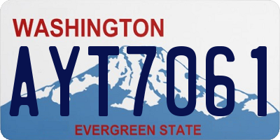 WA license plate AYT7061