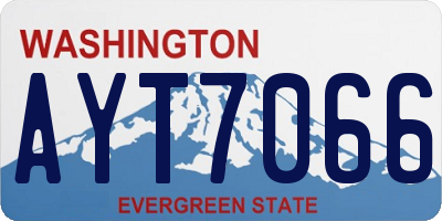 WA license plate AYT7066
