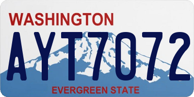 WA license plate AYT7072